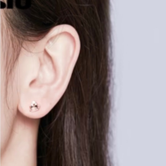 New Coffee Cup Stud Earrings 925 Silver and plated with Rose Gold - Picture 4 of 7